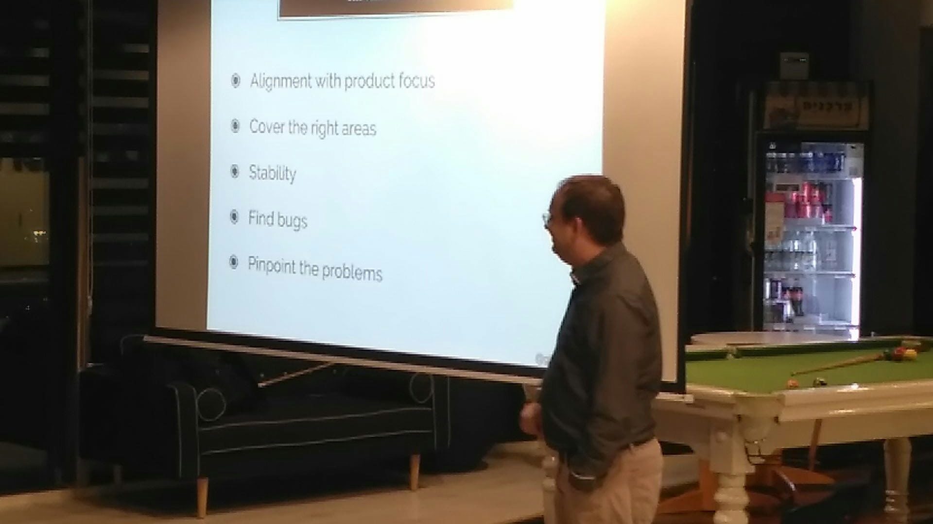 Gil Zilberfeld at the Test IL meetup.